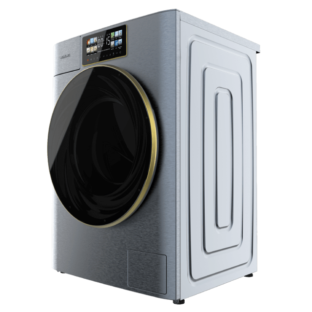 Cecotec Bolero DressCode 9950 Autodose Inverter 3D Ice Blue A Lavadora Autodosis de carga frontal ice blue de 9 kg de capacidad 1400 rpm y clase A con diseño Core Matrix Screen 9 2" y Core Body 13 programas Motor Inverter Plus Precio ultrabajo