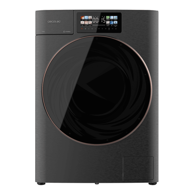 Cecotec Bolero DressCode 9950 Autodose Inverter 3D Steel A Lavadora Autodosis de carga frontal steel de 9 kg de capacidad 1400 rpm y clase A con diseño Core Matrix Screen 9 2" y Core Body 13 programas Motor Inverter Plus SteamM Devoluciones gratuitas