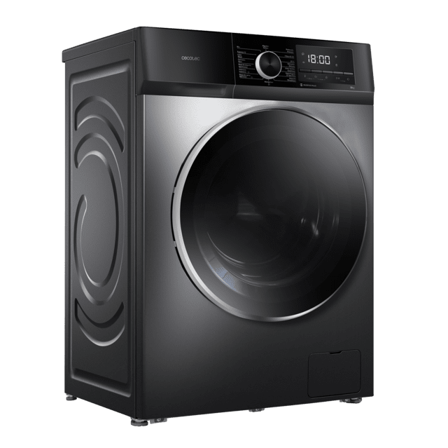 Cecotec Bolero DressCode 9500 Inverter Steel A Lavadora de carga frontal de 9 Kg steel 1400 rpm Motor Inverter Plus SteamMax Drum Clean Allergy Care Pearl Drum Delay Start Stop&Go display LED y acabados cromados programa ECO y K En línea