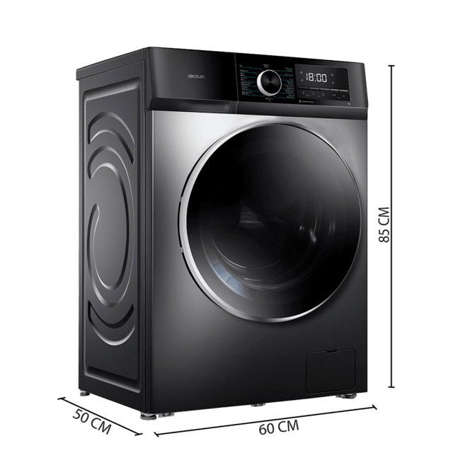 Cecotec Bolero DressCode 7500 Inverter Steel A Lavadora de 7 kg de capacidad steel y 1400 rpm motor inverter plus 16 programas Clase A-10% 16 programas Motor Inverter Plus SteamMax Drum Clean Allergy Care Pearl Drum Delay Start Rebajas de fábrica