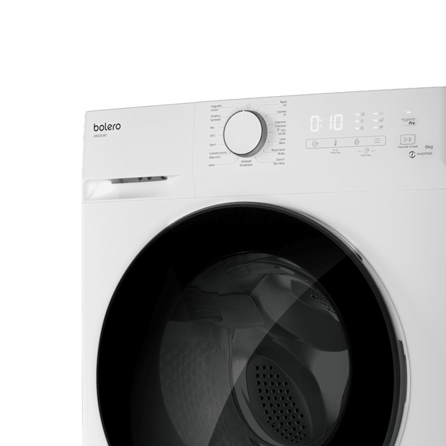 Cecotec Bolero DressCode 8400 Inverter M. Lavadora 8 Kg Carga Frontal 1400 rpm 2000 W Motor Inverter Plus 15 Programas Higienización máxima en cada lavado DelayStart Lavadora Ventas relámpago