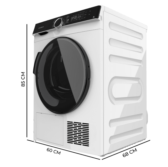 Cecotec Bolero Dresscode Dry 10500 Inverter Secadora bomba de calor color steel con capacidad de 10kg clase A+++ Motor Inverter Plus certificación Woolmark 14 programas y funciones UV Care y Planchado Fácil Secadora Mejor oferta