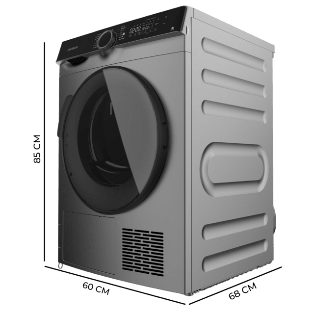 Cecotec Bolero Dresscode Dry 10500 Inverter Steel Secadora bomba de calor con capacidad de 10kg clase A+++ Motor Inverter Plus certificación Woolmark 14 programas y funciones UV Care y Planchado Fácil Secadora Rebajas online