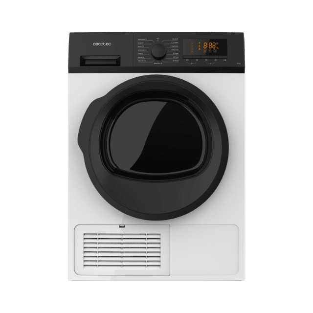 Cecotec Bolero DressCode Dry 8200C B Secadora de Condensación con 8Kg de carga Clase B 15 Programas Secado Automático Planchado fácil Stop&Go KidLock Función antiarrugas Función Silence Giro Bidireccional Luz interior y Tam Rebajas top