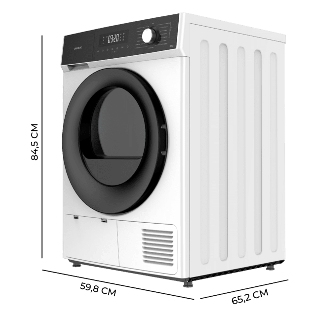 Cecotec Bolero Dresscode Dry 8300 Secadora Bomba de calor color blanco de 8 kg Clase A++ 15 programas con secado automático Planchado Fácil Stop&Go función Silence Delay Start y KidLock Secadora Envío gratis
