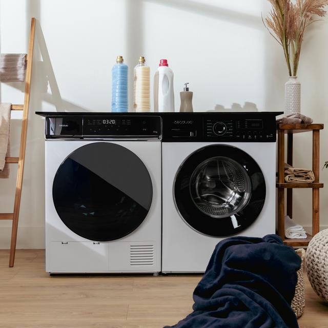 Cecotec Bolero DressCode Dry 8400 Max Secadora con bomba de calor capacidad de 8 kg eficiencia energética clase A++ pantalla táctil completa función de planchado fácil 15 programas y tambor de acero inoxidable. Secadora Últimos 3 días
