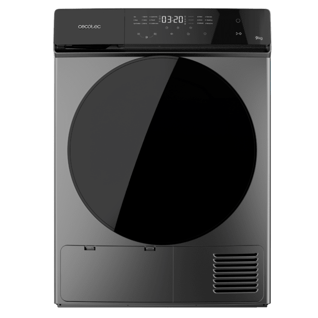 Cecotec Bolero DressCode Dry 9400 Steel A+++ Secadora Bomba de calor steel de 9 kg Clase A+++ Motor Inverter Plus Full Touch Plancha Fácil 15 prgramas y Tambor de acero inoxidable. Secadora Solo hoy