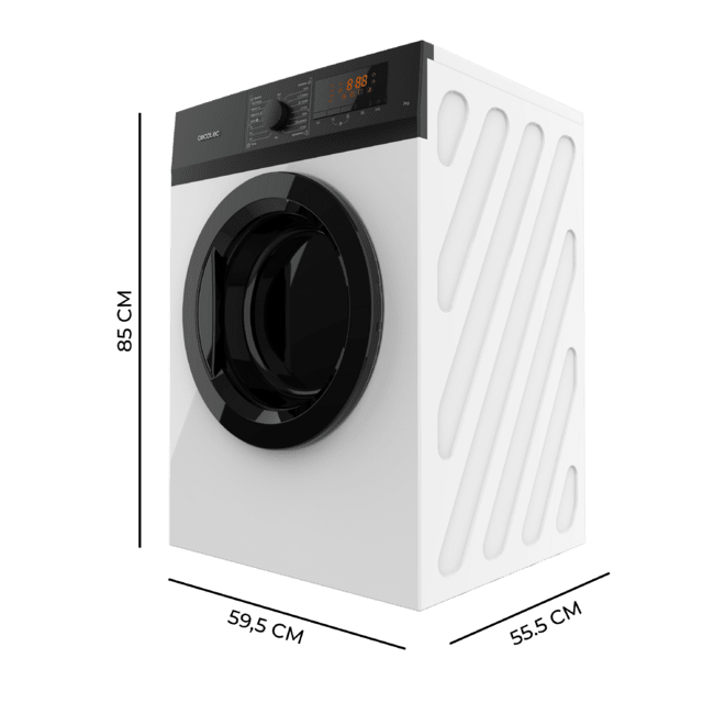 Cecotec Bolero DressCode Dry 7200V Max Secadora de Evacuación con 7Kg de carga Clase C 15 Programas Secado Automático Planchado fácil Stop&Go KidLock Función antiarrugas Función Silence Giro Bidireccional Luz interior y Tam Solo queda un día