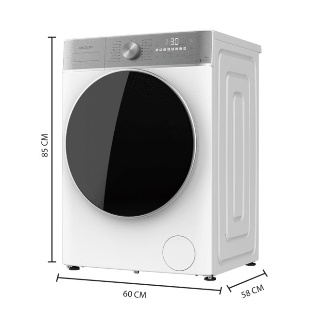 Cecotec Bolero Wash&Dry 10680 Inverter B Lavadora secadora de 10 kg - 6 kg de capacidad y 1400 rpm 16 programas Motor Inverter Plus clase B SteamMax OnSmart Fuzzy Logic SpaCare y detector de carga. Lavadora secadora  Superdescuento