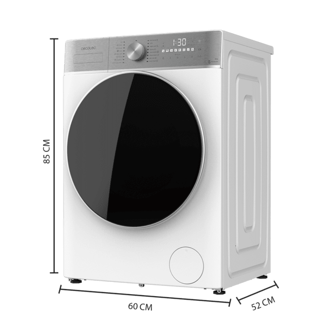 Cecotec Bolero Wash&Dry 8580 Inverter B Lavadora secadora de 8 kg - 5 kg de capacidad y 1400 rpm 16 programas Motor Inverter Plus clase B SteamMax OnSmart Fuzzy Logic SpaCare y detector de carga. Lavadora secadora  Liquidación