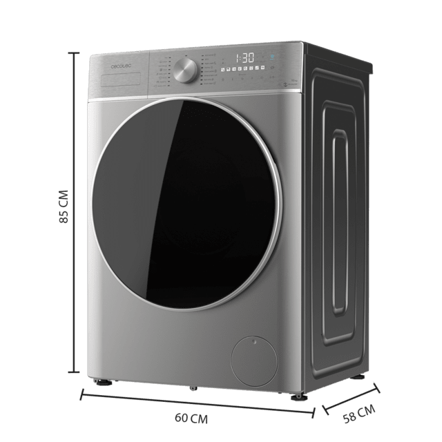 Cecotec Bolero Wash&Dry 10680 Inverter Steel B Lavadora secadora de 10 kg - 6 kg de capacidad y 1400 rpm 16 programas Motor Inverter Plus clase B lavado inteligente y detector de carga. Lavadora secadora  Tienda de fábrica