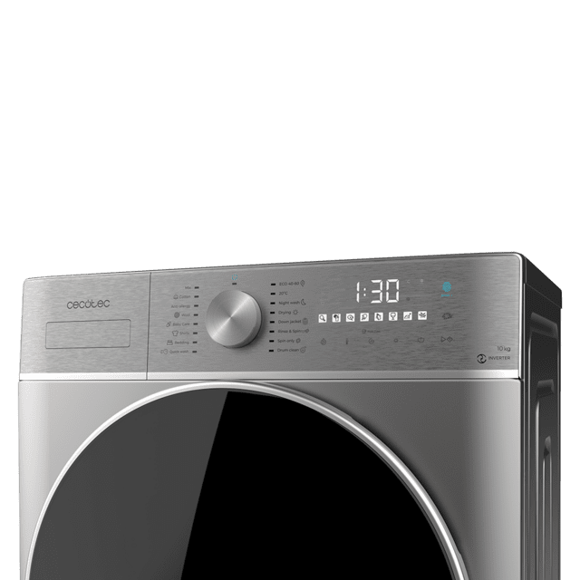 Cecotec Bolero Wash&Dry 10680 Inverter Steel B Lavadora secadora de 10 kg - 6 kg de capacidad y 1400 rpm 16 programas Motor Inverter Plus clase B lavado inteligente y detector de carga. Lavadora secadora  Tienda de fábrica