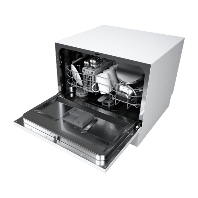Cecotec Bolero Aguazero 2300 Lavavajillas blanco compacto de 6 cubiertos 8 programas y clase D. Con pantalla Color Touch Panel y función Delay Start Mini lavavajillas pequeño Limitado a 3 días
