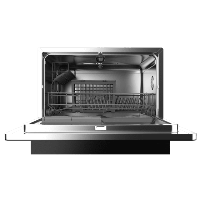 Cecotec Bolero Aguazero 2500 S-BI Black Glass Lavavajiillas semi-integrable compacto de 6 servicios acabado cristal negro con clase energética D 5 programas Touch Control Panel funciones Delay Start y Child Lock y cesta para cu Descuentos del mes