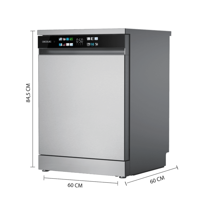 Cecotec Bolero Aguazero 6210 Inox D Lavavajillas Bolero de 60cm inox 15 cubiertos Clase D Pantalla FullColor XXL Tercera bandeja 8 programas Dual Zone Wash Dry+ Bandeja Ajustable Machine Care Media Carga Delay Start y Child Lock Outlet online