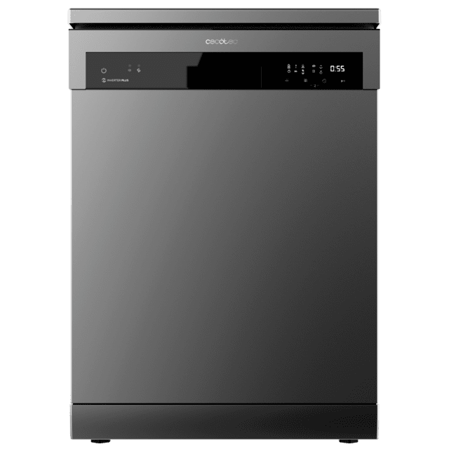 Cecotec Bolero Aguazero 6500 Dark C Lavavajillas Dark de 60cm 15 cubiertos tercera bandeja 6 programas con Dual Zone Wash Auto Open media carga comienzo diferido y Motor Inverter Plus. Lavavajillas Ofertas