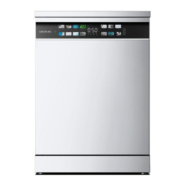 Cecotec Bolero Aguazero 6700 B Lavavajillas Bolero de 60cm blanco 15 cubiertos Clase B Motor Inverter Plus Pantalla FullColor XXL 8 programas O2 Dry Turbo Dry+ Dual Zone Wash Long Storage Bandeja Ajustable Machine Care Media Car Rebajas baratas