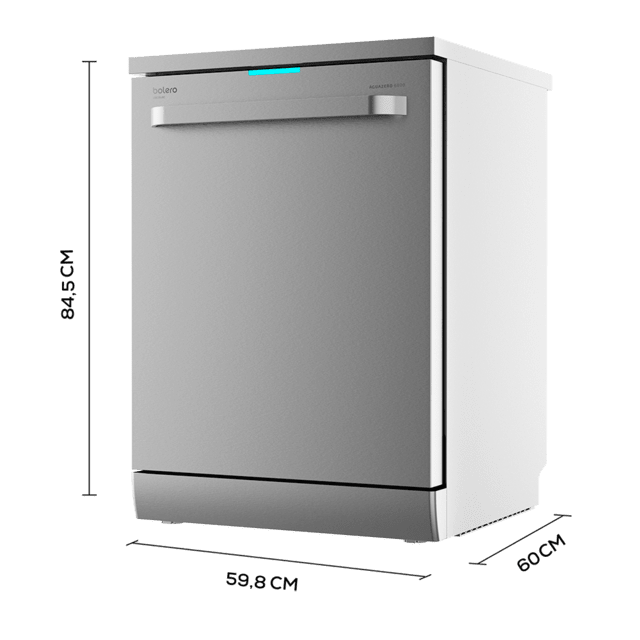 Cecotec Bolero Aguazero 6800 Stainless Steel. Lavavajillas Independiente 60 cm Bajo consumo 14 Cubiertos 8 Programas Filtro ABT Antibacteriano Sistema ION Modo ECO Inox Lavavajillas Ventas relámpago