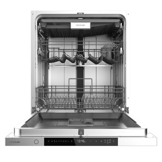 Cecotec Bolero Aguazero 8001 Full BI B Lavavajillas integrable de 14 cubiertos Clase B Motor Inverter Plus 8 programas 3ª bandeja O2 Dry Dry+ Splash 360 AutoClean Filtro Antibacteriano y Touch Control. Lavavajillas integrable Descuento