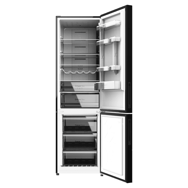 Cecotec Bolero CoolMarket 356 Black Glass D Frigorífico Combi Black Glass con 356 litros de capacidad 200 cm de alto y 60 cm de ancho clase D y motor inverter plus. Con sistema Multi Air Flow Total No Frost y 2 cajones para los Rebajas top