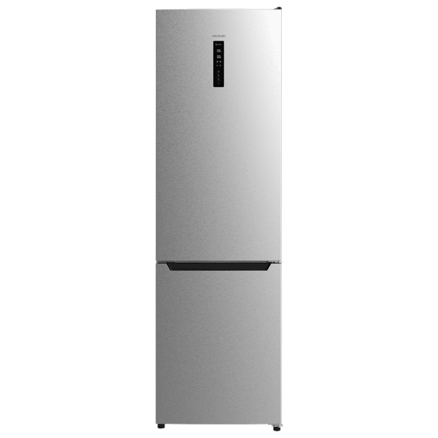 Cecotec Bolero CoolMarket 356 Inox D Frigorífico Combi Inox con 356 litros de capacidad 200 cm de alto 60 cm de ancho clase D y motor inverter plus. Con sistema Multi Air Flow Total No Frost y 2 cajones para los productos fresc