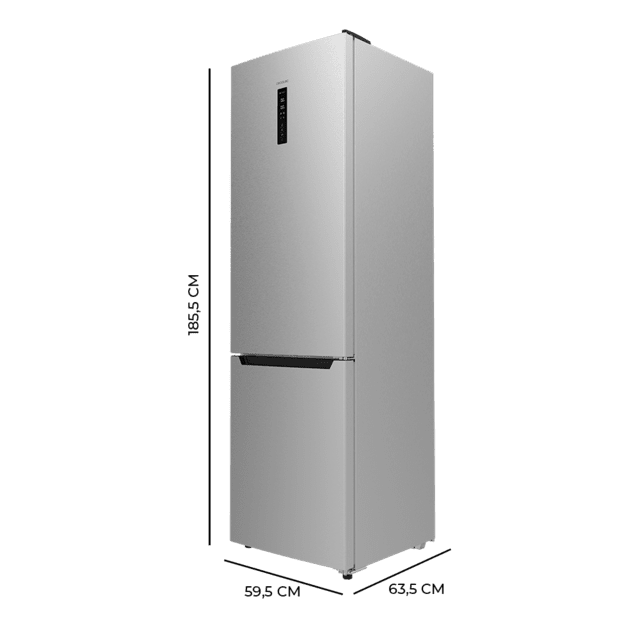Cecotec Bolero CoolMarket Combi 322 Inox D Frigorífico Combi Inox con 322 litros de capacidad 185 de alto y 60 cm de ancho con motor inverter y clase D. Con sistema Multi Air flow Total No Frost y 2 cajones para los productos f Envío gratis