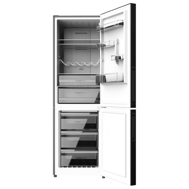 Cecotec Bolero CoolMarket 322 Glass Black D Frigorífico Combi de cristal color negro con 322 litros de capacidad 185 cm de alto y 60 cm de ancho motor inverter plus y clase D. Total No Frost y 2 cajones para los productos fresc COMPRAR AHORA