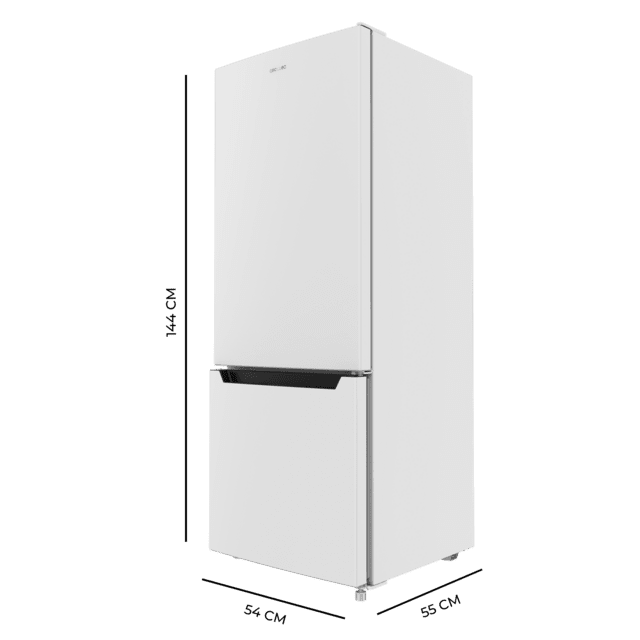 Cecotec Bolero CoolMarket Combi 205 DF White E Frigorífico de dos puertas blanco 144 de alto y 54 de ancho 117 litros Defrost clase energética E y con modo Fast Cooling. Frigorífico Oferta especial de fábrica