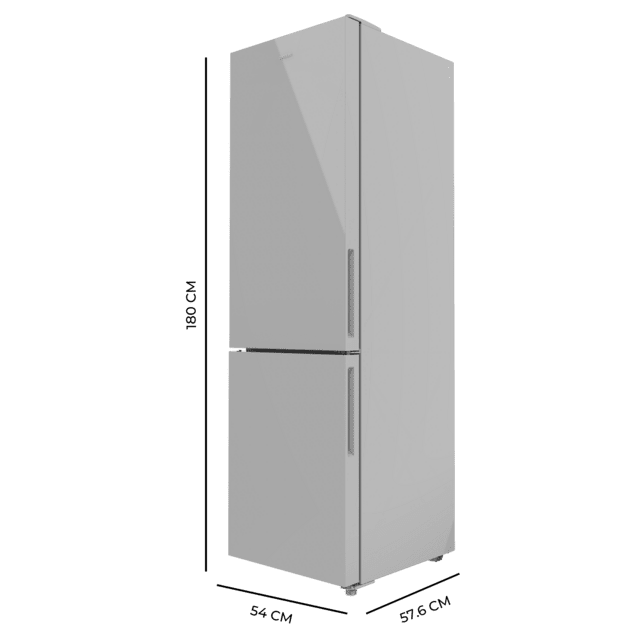 Cecotec Bolero CoolMarket Combi 250 Grey Glass D Frigorífico combi cristal gris 180cm de alto y 55 cm de ancho con 250 litros de capacidad compresor Inverter Plus Total No Frost clase energética D y con sistema Multi Air Flow. Liquidación