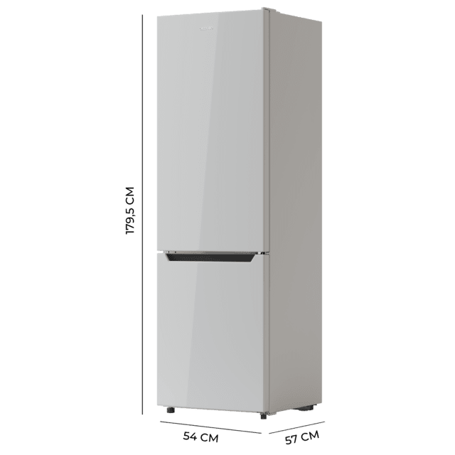 Cecotec Bolero CoolMarket Combi 262 White E Frigorífico Combi estático blanco Defrost con 262 litros de capacidad clase E LED interior bandejas interiores de cristal y control electrónico. Frigorífico combi con nevera y cong En oferta