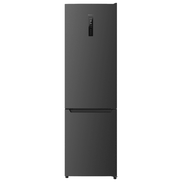 Cecotec Bolero CoolMarket Combi 322 Dark D Frigorífico Combi Dark con 322 litros de capacidad 185 cm de alto y 60 cm de ancho con motor inverter y clase D. Con sistema Multi Air flow Total No Frost y 2 cajones para los producto