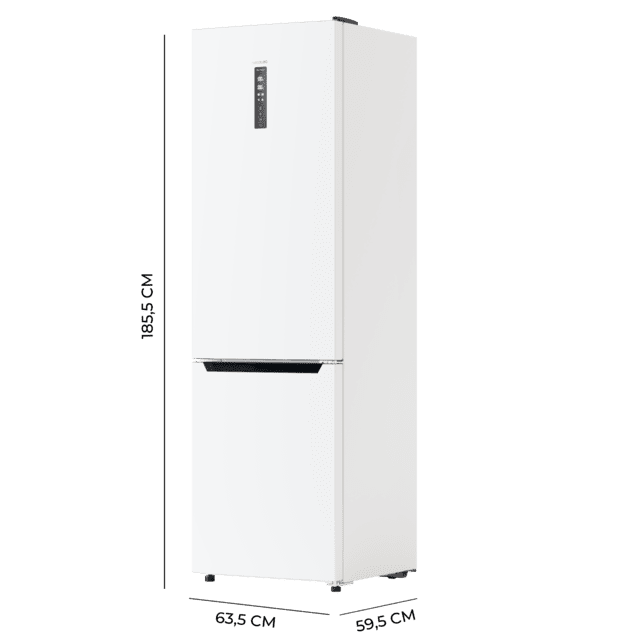 Cecotec Bolero CoolMarket Combi 322T White D Frigorífico combi blanco 185cm de alto y 60 cm de ancho con 322L de capacidad compresor Inverter Plus Total No Frost clase energética D y con sistema Multi Air Flow. Frigorífico co Ofertas especiales