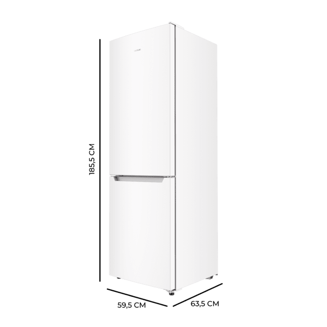 Cecotec Bolero CoolMarket Combi 322 White E Frigorífico Combi White con 322 litros de capacidad 185 cm de alto 60 cm de ancho y clase E. Con sistema Multi Air Flow Total No Frost y 2 cajones para los productos frescos. Frigorí Rebajas de fin de temporada