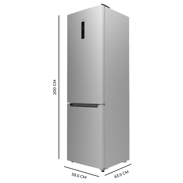 Cecotec Bolero CoolMarket Combi 356 Inox E Frigorífico combi inox 200cm alto y 59 5 cm ancho capacidad 356L Total No Frost clase energética E. Además cuenta con distintos modos como Fast Cooling y Fast Freezing así como sist Outlet