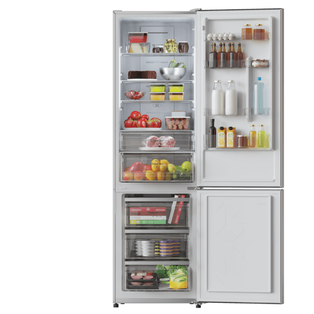 Cecotec Bolero CoolMarket Combi 356 Inox E Frigorífico combi inox 200cm alto y 59 5 cm ancho capacidad 356L Total No Frost clase energética E. Además cuenta con distintos modos como Fast Cooling y Fast Freezing así como sist Outlet