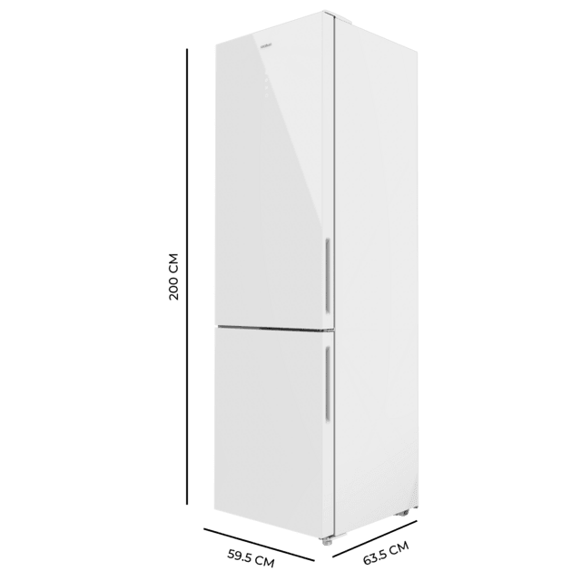 Cecotec Bolero CoolMarket Combi 356 White Glass E Frigorífico combi cristal blanco 200cm alto y 59 5 cm ancho capacidad 356L Total No Frost clase energética E. Además cuenta con distintos modos como Fast Cooling y Fast Freezi Rebajas