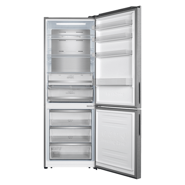 Cecotec Bolero CoolMarket Combi 495 Inox E Frigorífico combi Inox 495 litros de capacidad 2 metros de alto y 70 cm ancho clase E con sistema Multi Air Flow total No frost Multi Cooling. Frigorífico combi con nevera y congelado Venta caliente