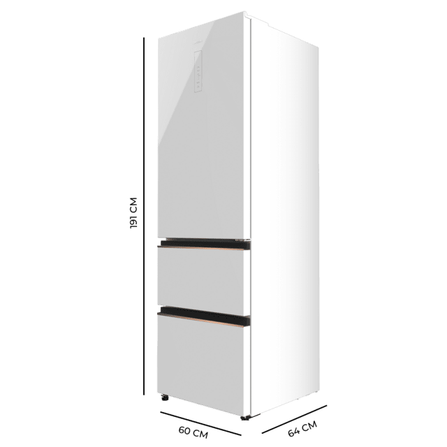 Cecotec Bolero CoolMarket Combi FD 400 White Glass E Frigorífico con capacidad de 400L Ancho de 60 cm y alto de 191 cm Sistema Total NoFrost Max Inside Distribución de frío Multi AirFlow Display Digital Exterior Interior con Mejor oferta