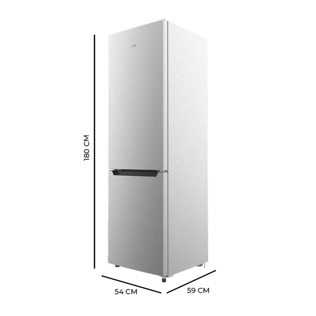 Cecotec Bolero CoolMarket Combi 250 Inox E Frigorífico Combi Inox con 250 litros de capacidad 181cm de alto 55 cm de ancho y clase E. Con sistema Multi Air Flow Total No Frost y 1 cajón para los productos frescos. Frigorífico Superdescuento