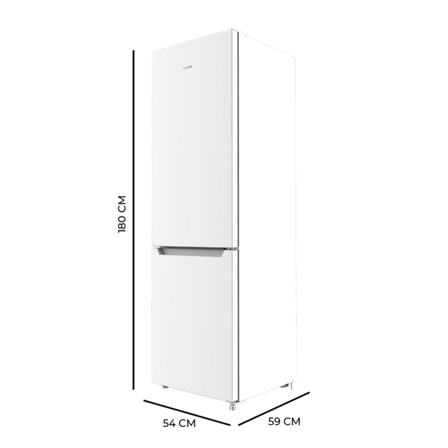 Cecotec Bolero CoolMarket Combi 250 White E Frigorífico Combi White con 250 litros de capacidad 181cm de alto 55 cm de ancho y clase E. Con sistema Multi Air Flow Total No Frost y cajón con humedad regulable. Frigorífico comb Grandes descuentos