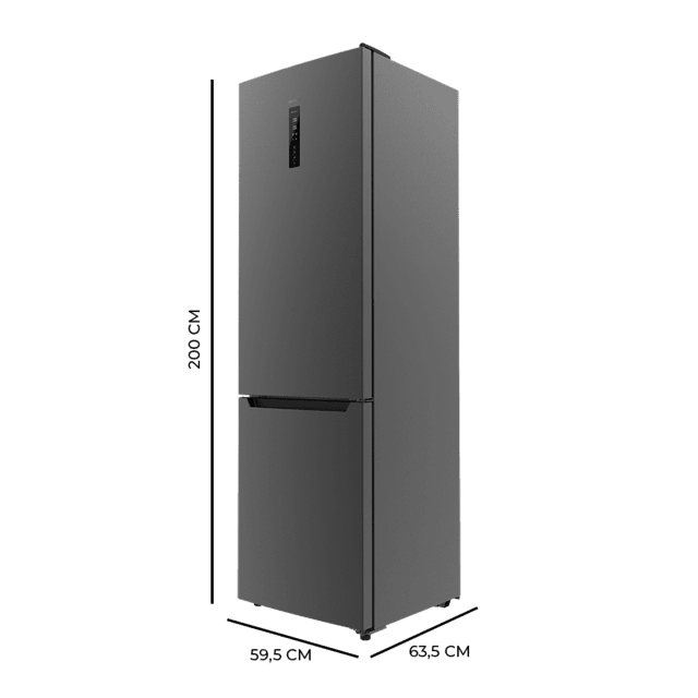 Cecotec Bolero CoolMarket Combi 356 Dark D Frigorífico Combi Dark con 356 litros de capacidad 200 cm de alto y 60 cm de ancho clase D y motor inverter plus. Con sistema Multi Air Flow Total No Frost y 2 cajones para los product Envío internacional gratuito