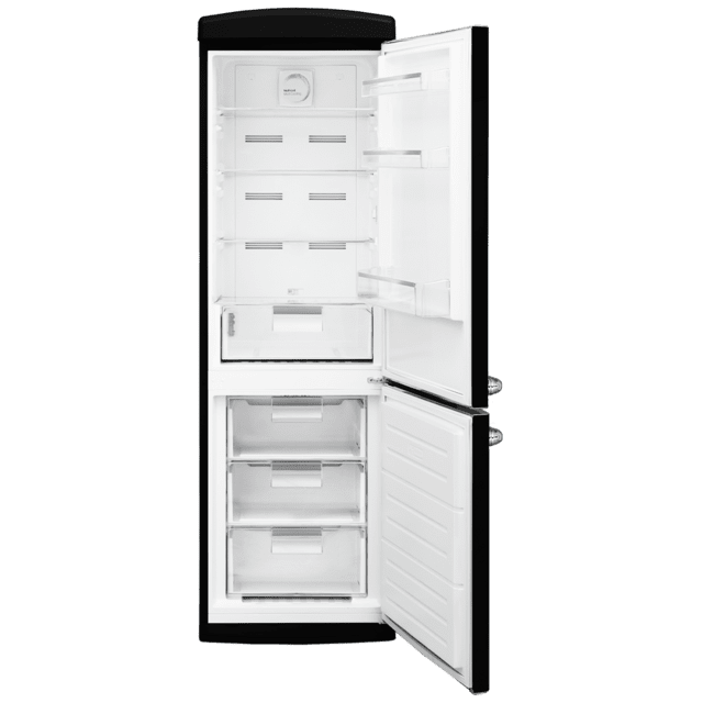 Cecotec Bolero CoolMarket Combi Origin 294 Black E Frigorífico Retro Combi Black de 294 L de capacidad 190cm de alto y 60 de ancho clase E Total No Frost Multi Cooling Ultra Fresh Convertible Box Multi Air Flow Fast Freezing Mo Ahorra y exporta