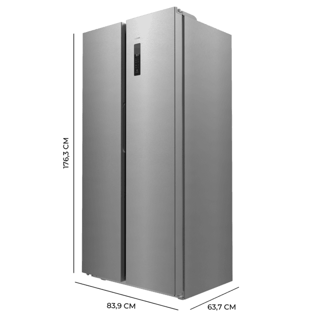 Cecotec Bolero CoolMarket SBS 430 Inox E Frigorífico americano Side by Side Inox con 430 litros de capacidad 176 cm de alto y 84 cm ancho clase E con sistema Multi Air Flow total No frost motor inverter plus. Frigorífico ameri En oferta