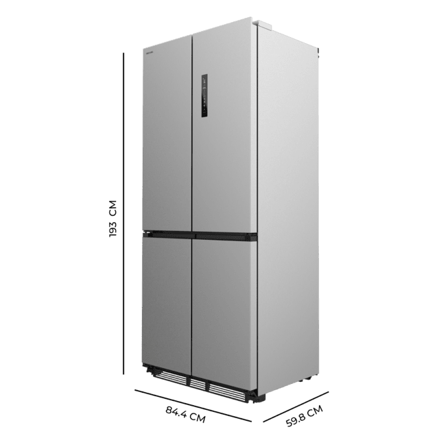 Cecotec Bolero CoolMarket 4D 466 SBI Inox E Frigorífico americano acero Inoxidable de 466 L de capacidad 193 5 x 84 4 cm clase E Total No Frost Compresor Inverter Plus y Multi AirFlow; y con tecnologías Fast Cooling y FastFree Descuento por venta flash