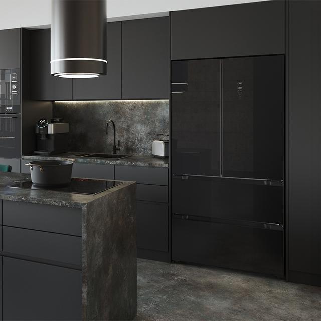 Cecotec Bolero CoolMarket FD 510 Glass E Frigorífico 4 puertas Glass estilo francés con una gran capacidad de 510 L 183 cm de alto 85 cm de ancho clase energética E y motor Inverter plus. Además cuenta con distintos modos co En oferta