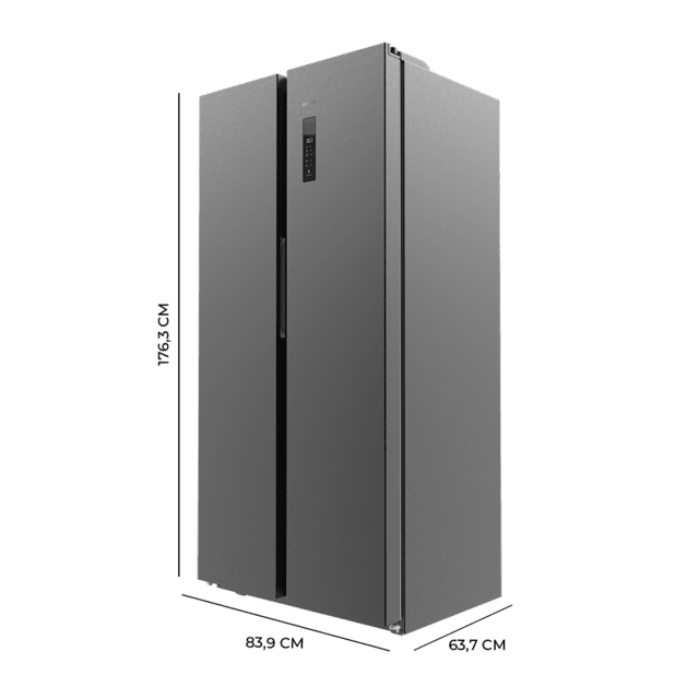 Cecotec Bolero CoolMarket SBS 430 Dark E Frigorífico americano Side by Side Dark con 430 litros de capacidad 176 cm de alto y 84 cm ancho clase E con sistema Multi Air Flow total No frost motor inverter plus. Frigorífico ameri Rebajas de fábrica