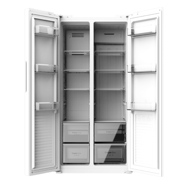 Cecotec Bolero CoolMarket SBS 430 White E Frigorífico americano Side by Side White con 430 litros de capacidad 176 cm de alto y 84 cm ancho clase E con sistema Multi Air Flow total No frost motor inverter plus. Frigorífico ame Los más vendidos
