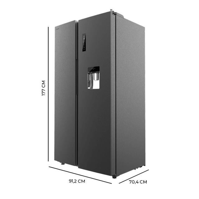 Cecotec Bolero CoolMarket SBS 559 Dark D Frigorífico americano Side by Side Dark con 559 litros de capacidad 177 cm de alto y 90 cm ancho clase D con sistema Multi Air Flow total No frost compresor inverter plus. Frigorífico a Tienda