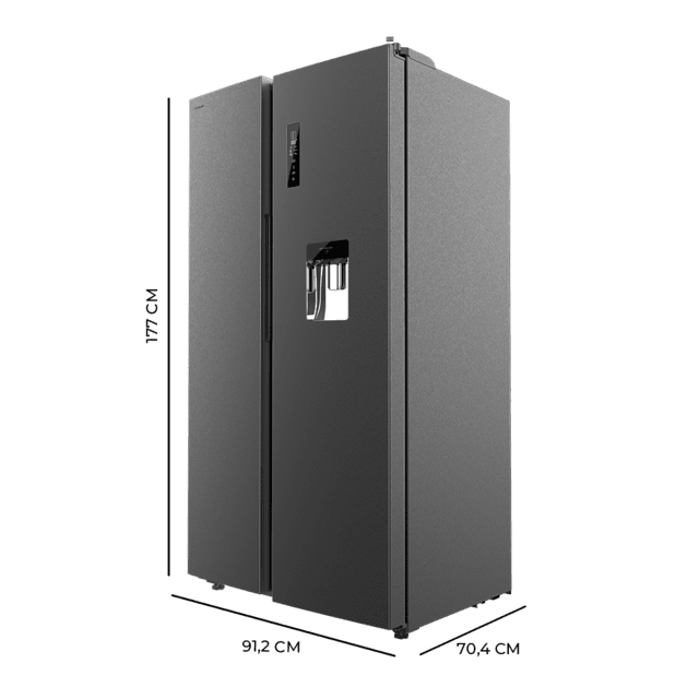Cecotec Bolero CoolMarket SBS 559 Dark E Frigorífico americano Side by Side Dark con 559 litros de capacidad 177 cm de alto y 90 cm ancho clase E con sistema Multi Air Flow Total No Frost motor inverter plus. Frigorífico ameri Tienda