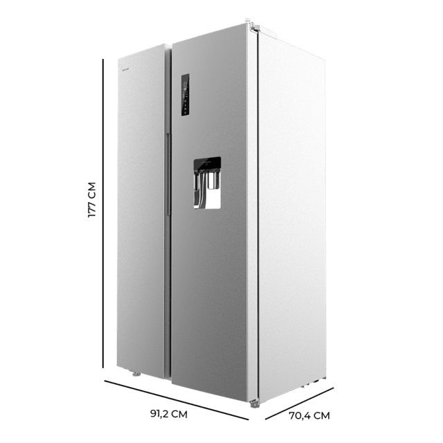 Cecotec Bolero CoolMarket SBS 559 Inox D Frigorífico americano Side by Side Inox con 559 litros de capacidad 177 cm de alto y 90 cm ancho clase D con sistema Multi Air Flow total No frost motor inverter plus. Frigorífico ameri Liquidación